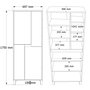 Hanah Home Armario Multiusos Nord - ND15-SW Blanco, Roble y Gris